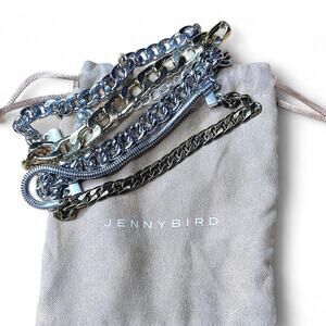 Jenny Bird Austin 5 Strand Mixed Metal Chain Bracelet Two Tone Gold Silver⁠